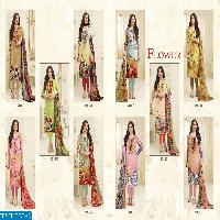 Flower vol-1 Wholesale  Glace cotton Dress material